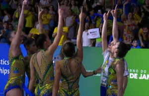 A ginástica rítmica do Brasil conquistou a primeira medalha de prata no mundo