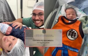O casal de fãs de Dragon Ball gravou seu filho com o nome de criador de anime em SP