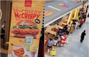 Giveaway de 36.000 hambúrgueres da McCrispy se recuperou em vários pontos de venda do McDonald’s em Cingapura