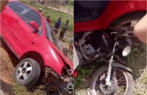 O motorista da motocicleta morreu em um acidente com um carro e jogou um filho de 2 anos para tentar salvá -lo, em Roraima