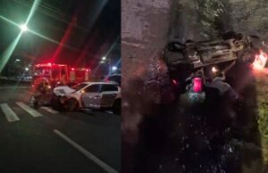 As pessoas morrem depois que o carro cair no riacho e arrastado com água