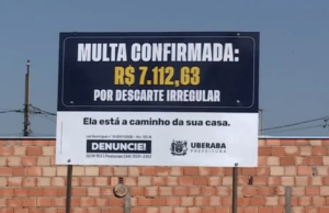 Uberba City instala sintomas para evitar o descarte irregular de resíduos