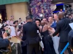 Ariana Grande é emboscada por fã na estreia de Wicked: For Good enquanto Cynthia Erivo intervém para proteger sua co-estrela