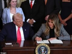 Melania Trump assina ordem executiva com Donald Trump em passo histórico para primeira-dama