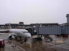 Parada terrestre emitida no Aeroporto O’Hare de Chicago enquanto a égua de voo dos EUA prossegue