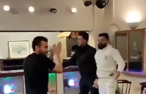 Os migrantes dançaram e protestaram no maior centro de requerentes de asilo da Grã-Bretanha, que Keir Starmer disse que precisava ser fechado antes de uma reviravolta