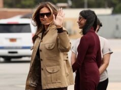 Melania Trump está usando calças de couro aos 55 anos… enquanto ela é gêmea de Usha Vance em uma masterclass de moda de outono