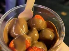 Mamãe ficou chocada depois de gastar £ 16 em ‘chuvisco’ de morangos e chocolate no mercado de Natal