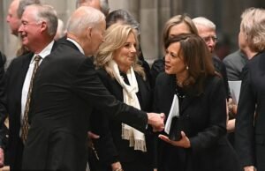 Jill Biden ataca Kamala Harris em um reencontro frio com Joe no funeral de Dick Cheney