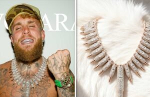 Jake Paul Cops congela a corrente de munição antes da luta AJ, diamantes de 364 quilates!