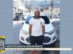 Mototaxista desaparece após ir trabalhar na Baixada Fluminense; Uma motocicleta queimada foi encontrada