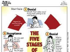 Tom the Dancing Bug MAGA Scandal mostra os cinco estágios do luto