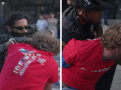 Briga sangrenta no evento Turning Point USA na UC Berkeley, em vídeo