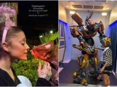 As estrelas de Wicked, Ariana Grande e Cynthia Erivo, passam uma noite no Universal Studios Singapore antes da estreia