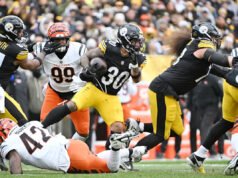 Conclusão do intervalo entre Steelers x Bengals