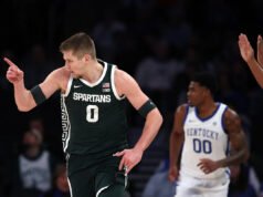 O número 17 do estado de Michigan se mantém firme para uma vitória surpreendente sobre o número 12 do Kentucky no último desempenho difícil dos Wildcats