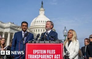 O Congresso aprovou um projeto de lei para liberar os arquivos de Epstein que irão para a mesa de Trump