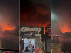 Uma loja de peças automotivas pegou fogo em Imperatrice; vídeo
