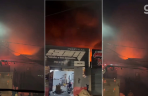 Uma loja de peças automotivas pegou fogo em Imperatrice; vídeo