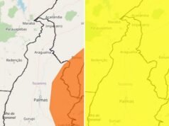 Alerta abrange todo o Tocantins com previsão de chuva forte para o final de semana; Confira