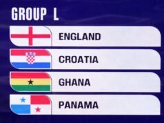 A Inglaterra iniciará sua campanha na Copa do Mundo contra a Croácia, em Dallas