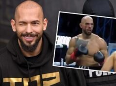 Andrew Tate, que odeia mulheres nas redes sociais, é duramente derrotado na estreia no boxe