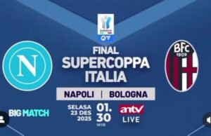 Em andamento! Ao vivo na ANTV Final da Supercoppa Italiana Nápoles x Bolonha