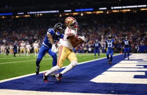 49ers WR Jaouan Jennings entra no modo ‘Grinch’ e trolls os fãs após marcar touchdown na vitória sobre Colts