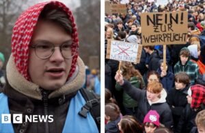 ‘Não quero fazer parte desta máquina de guerra’: jovens alemães protestam contra o plano de recrutamento