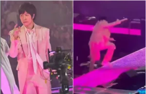 Ashin do Mayday cai a 2 metros do palco durante show ‘F3 Reunion’ em Xangai