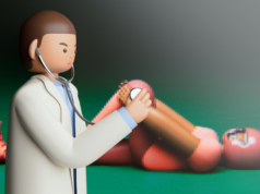 Profissionais médicos orientando seu time de futebol fantasia