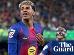 Futebol europeu: Lamine Yamal marca na vitória do Barcelona sobre o Villarreal, de 10 jogadores | futebol de clubes europeus