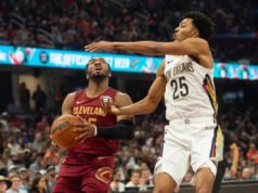 Donovan Mitchell e Sam Merrill lideram Cavaliers na vitória por 141-118 sobre Pelicans