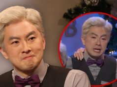 Bowen Yang chorando no esboço final do ‘Saturday Night Live’