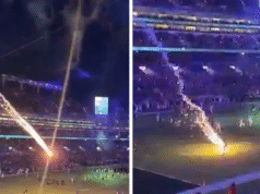 Fogos de artifício em campo no ‘Sunday Night Football’ quase afetam pessoas