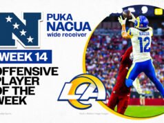 O desempenho de Puka Nakua contra os Cardinals lhe rendeu honras semanais