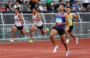 SEA Games 2025: O velocista tailandês Pripol Boonsong faz história ao estabelecer um tempo recorde de 9,94 segundos na bateria de 100m