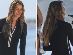 Gisele Bündchen Sessão fotográfica sexy de prancha de surf em Miami
