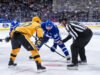 Destaques dos Penguins/Maple Leafs: escorregou antes do intervalo