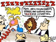 Desenho animado: Ok, vovô… Vamos levá-lo para a cama