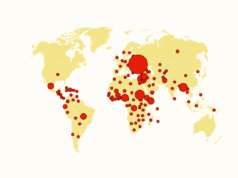Mapa mundial mostra as guerras mais mortíferas de 2025