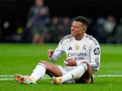 Kylian Mbappe treina longe dos companheiros do Real Madrid antes do confronto do Man City