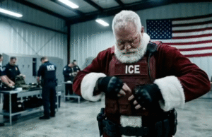Papai Noel reúne imigrantes para o ICE no vídeo de IA com tema natalino da administração Trump