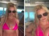 Britney Spears vista em um minúsculo biquíni rosa em um vídeo sexy do IG em um iate no México