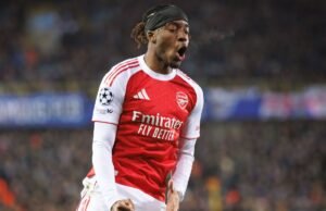 Mikel Arteta elogia o ‘momento mágico’ de Noni Madueke contra o Club Brugge