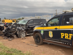 Perseguição de ladrões termina em acidente em Ponta Porã