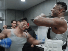 Blueface fica atordoado após levar um soco no estômago do boxeador Ryan Garcia em vídeo