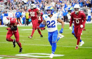 A habilidade de grande jogo de Blake Corum adiciona uma nova dimensão ao ataque do Rams