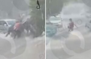 Adolescente foi resgatado após ser arrastado pelas enchentes e deixado debaixo de um carro, em Goa