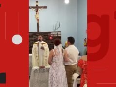 Padre surpreende noivos e canta José Mendes no casamento
